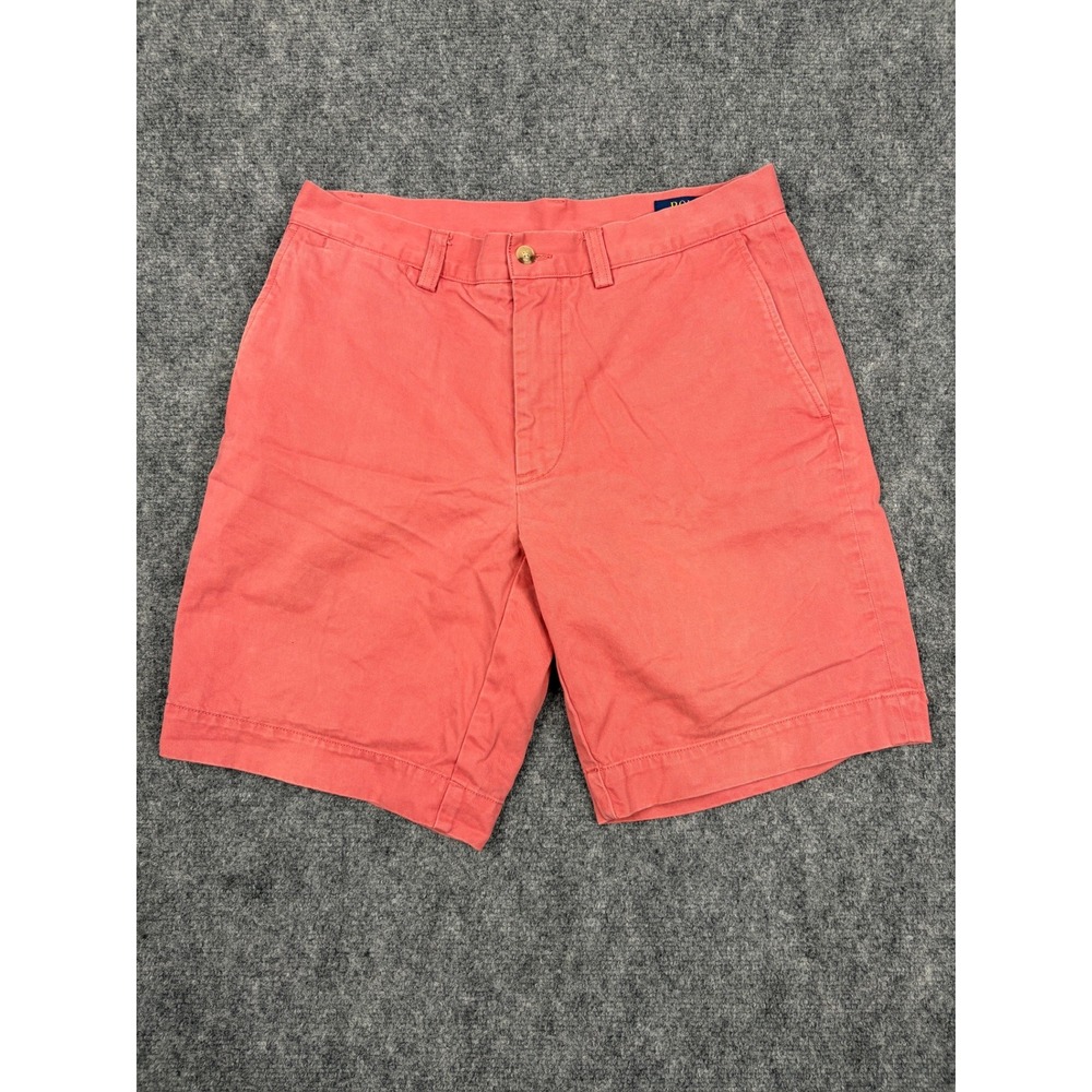 Polo Ralph Lauren Mens Classic Fit 9 Chino Shorts Coral Pink Salmon Size 31